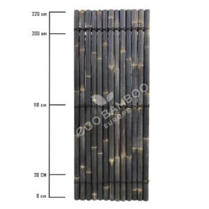 Black bamboe tuinscherm 220×90 cm afmeting